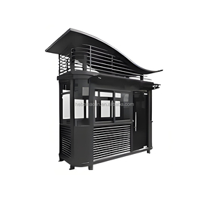 Luxury Steel Security Booth Durable Outdoor Guard House Industrial Design