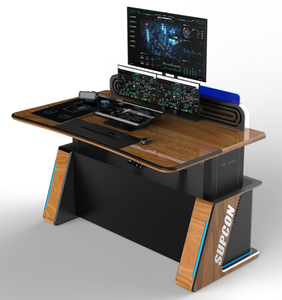 Modern Stainless Steel Control Room Console