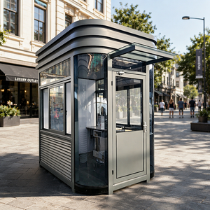 Modular Security Cabin Guard House Prefabricated Guard Shack Parking Ticket Booth