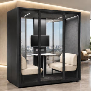 ATWOKA Modular 4-Person Metal Acoustic Meeting Pod