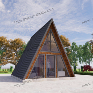 Portable A Frame House Wooden Cabin