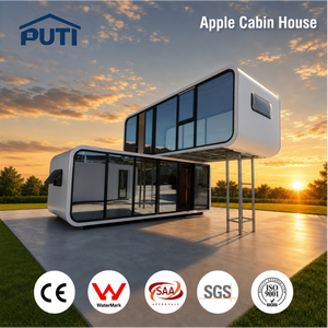 20Ft 40Ft Modern Prefab Apple Cabin Office Pod Modular Garden Studio Soundproof Tiny House Steel Frame Outdoor Workplace